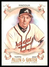 2021 Topps Allen & Ginter #7 Greg Maddux Atlanta Braves 53220