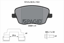 PAGID Bremsbelagsatz Scheibenbremse T5160N für VW POLO 4 9A4 9A2 9N2 9A6 GTI TDI