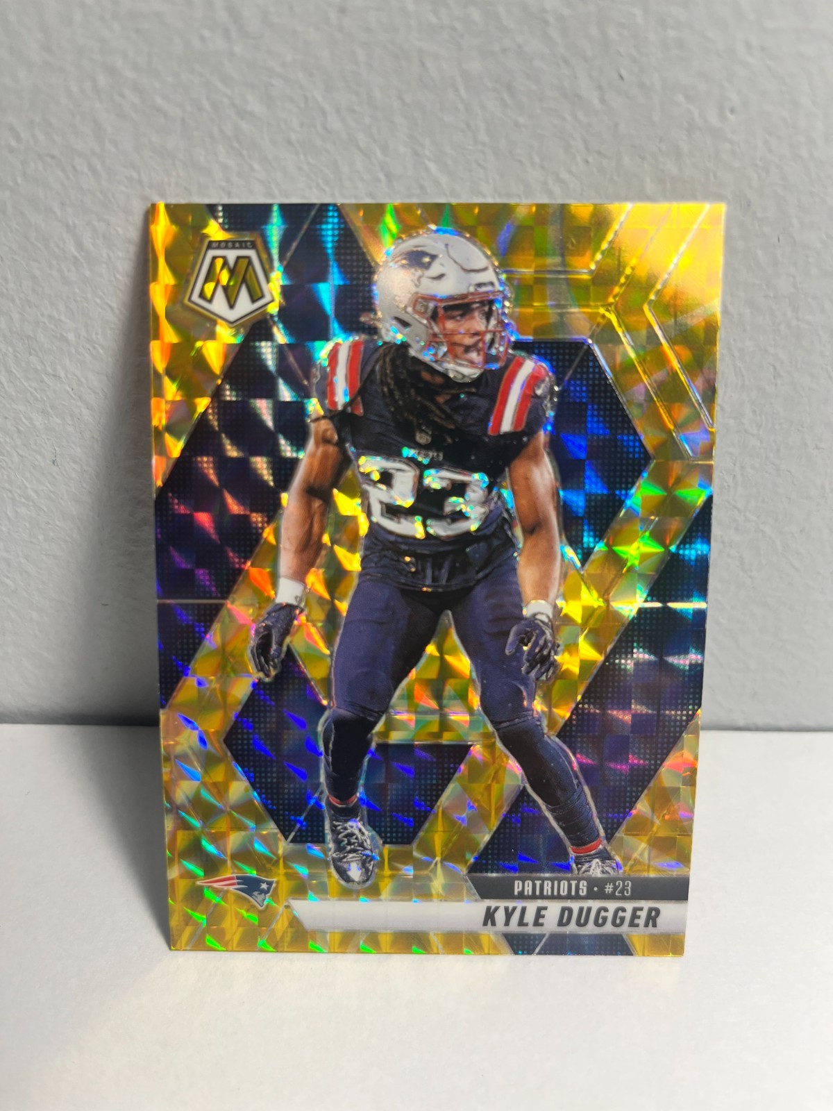2025 Panini Mosaic - Kyle Dugger #49 Yellow Reactive Prizm - Patriots