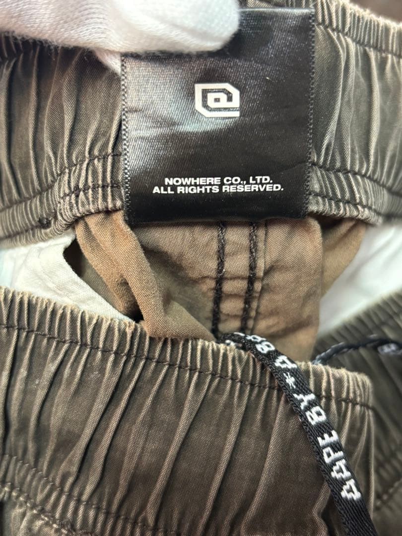 Aape A BATHING APE Cotton Nylon Wide Cargo Pants Faded Black L Waist 80cm thumbnail 11