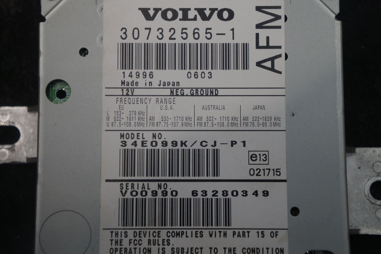Antenna Radio Receiver Amplifier Module 30732565 Aston Martin V8 Vantage 2006