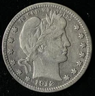 1912 Barber Quarter, Nice Fine, 90% Silver