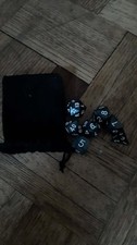 D&D Polyhedral Dice Set (7 Piece)   Black & W...