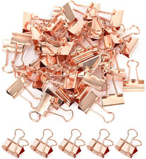 Binder Clips 50 Pack 0.75 in Small Paper Clips for Office