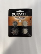 Duracell CR2025 3V Lithium Coin Batteries 4-Pack - Silver, Child-Secure Bitter
