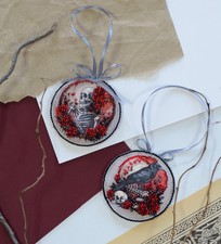 Bead Embroidery Interior Decoration Kit on Natural Artist Canvas "Motoroshna