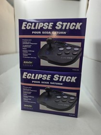 2 NEW Eclipse Arcade Joy Stick Controllers  & 2 10FT Extensions for Sega Saturn