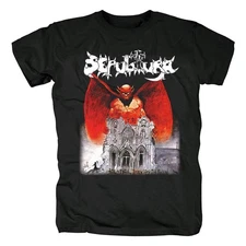 Vintage Sepultura Metal Band Heavy Cotton Black Full Size Unisex Shirt