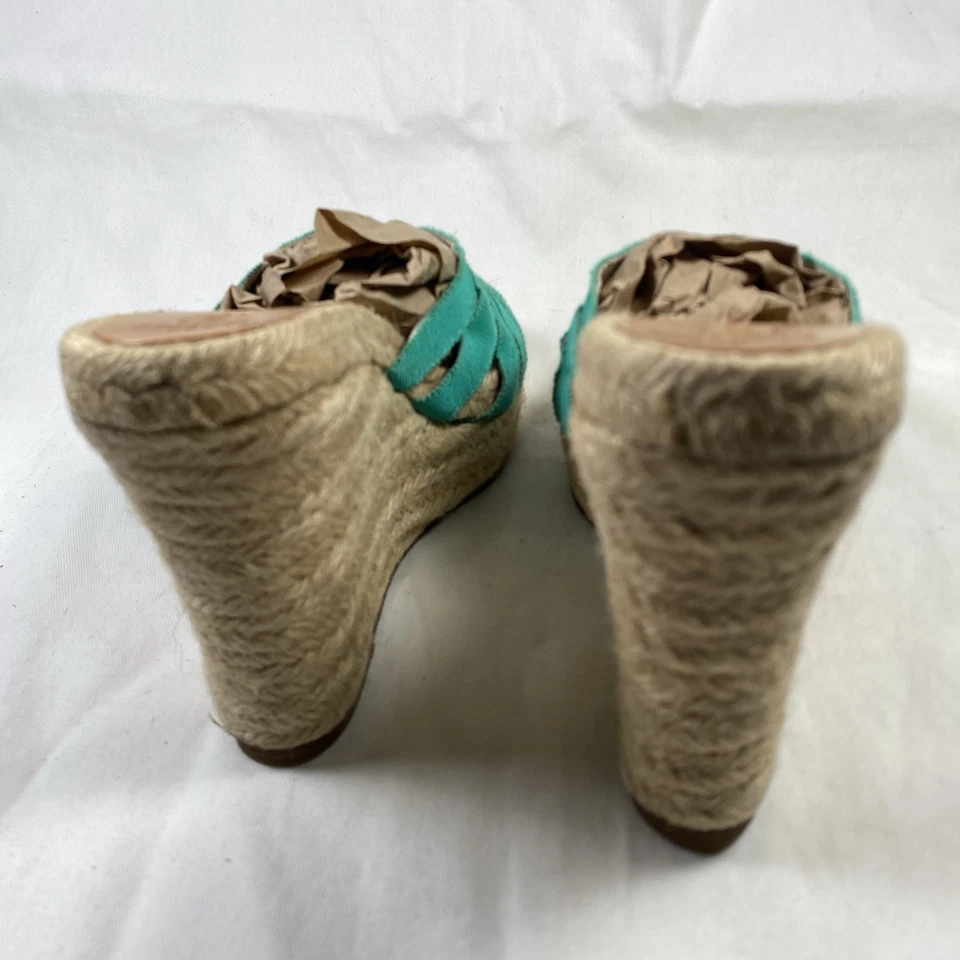 Alpargatas Stubbs & Wootton “Grace” Cinta Aqua Grosgrain Talla 37 - EE. UU. 6 Foto 3 de 4