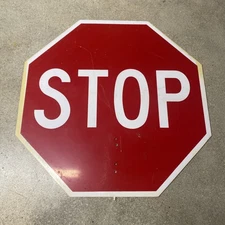 Stop/Slow Double Sided 24” Authentic Retired Road Sign For Traffic Control