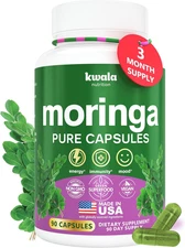 Moringa Capsules for Energy & Wellness Support – Pure Leaf Powder – Green Superf