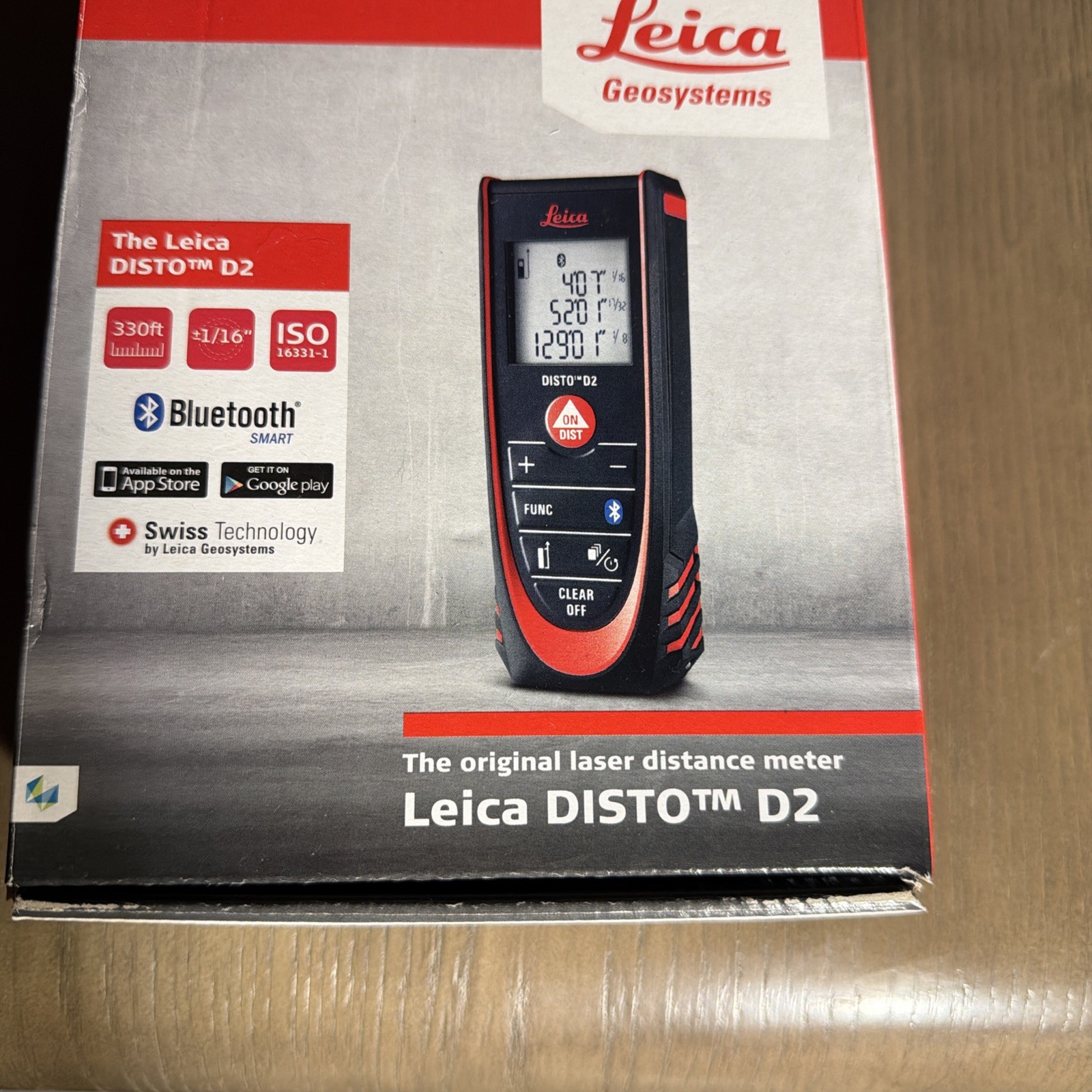 Leica Geosystems 838725 DISTO D2 Laser Distance Meter - Black/Red (Open - Box)