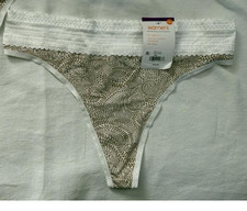 Warners No Pinching Problems Dig-Free Comfort Waist Lace Microfiber thong sz 2xl