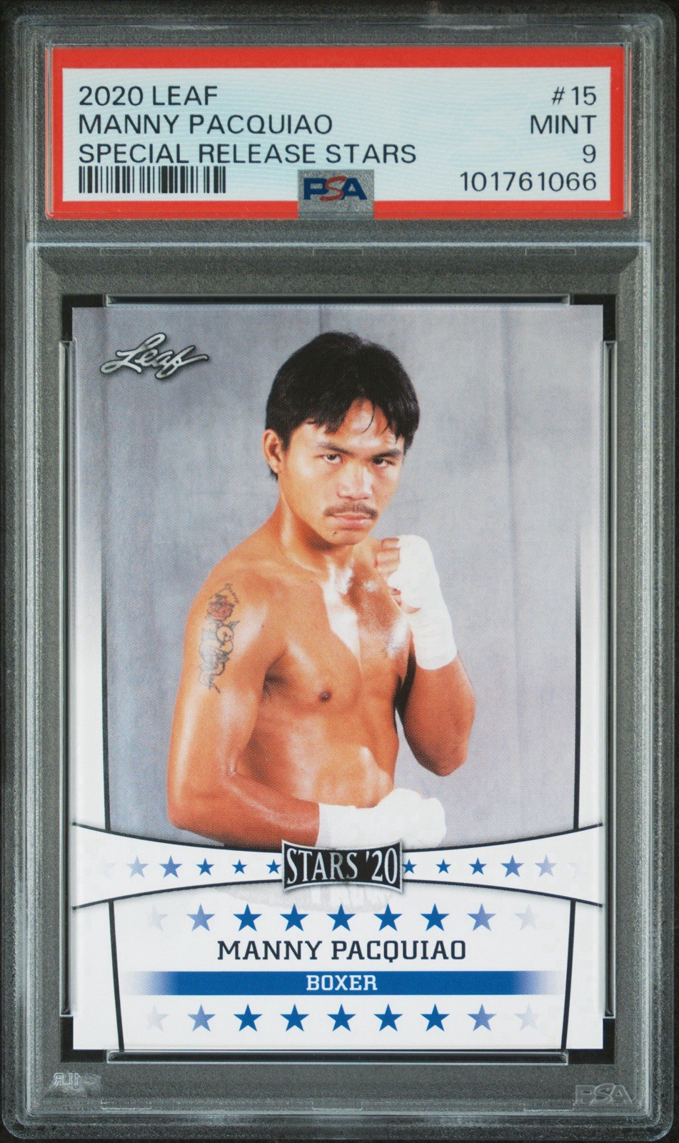 2020 Leaf Stars Manny Pacquiao #15 Special Release Card Boxing PSA 9 Graded Slab