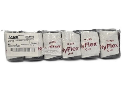 Ansell HyFlex 11-735 Size 9 (L) Cut-Resistant Coated Gloves, A4, Dipped (6 Pack)