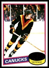1980-81 Topps Lars Lindgren Rookie Vancouver Canucks #177