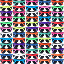 60 Pack Sunglasses Bulk for Party Favors,12 Neon Sun Glasses with UV400 Protecti