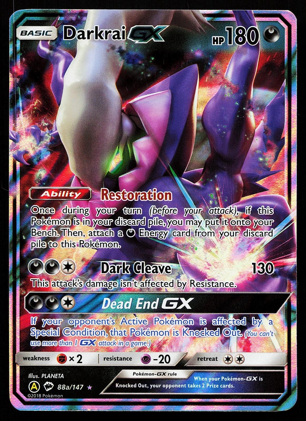 Darkrai GX 88a/147 Shiny Holo Alternate Art Promos Pokemon Card