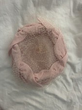 Vintage 1950s Pink Fascinator/Pillbox Hat - Very Good Condition