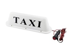 Car Taxi Sign Cab White LED Roof Dome Light Magnetic Base With Cigarette Lighter