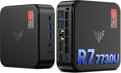 KAMRUI E3B Gaming Mini PC Computer,AMD Ryzen 7 7730U,16GB LPDDR4X 1TB SSD,WiFi 6