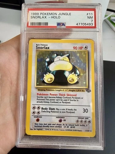 1999 POKEMON JUNGLE #11 SNORLAX-HOLO PSA 7