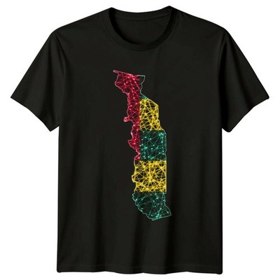 T-Shirt Togo Flagge Karte Togo Heritage Togo 2026 Geburtstag Geschenk für Sie und Ihn