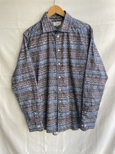 Eton Ornamental Geometrical Contemporary Fit Dress Shirt Size 42/ L