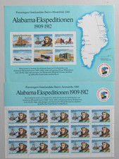 Greenland Alabama Ekxpeditionen 1919-1912 incl folder MNH Ass. Greenlands Childr