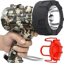 1000000-Lumen Rechargeable Spotlight IP67 Waterproof Red Filter Camouflage Gray