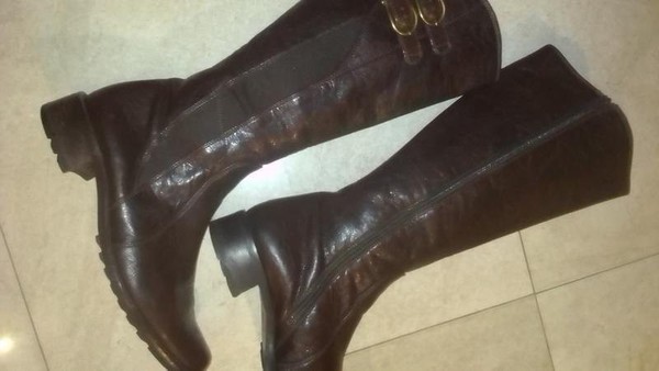 Women Paul Green Boots Brown Leather 38 #C3L6