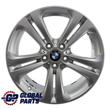 BMW F30 F31 F32 Silver Alloy Wheel Rim 19" 8,5J Double Spoke 401 ET:47 6796257