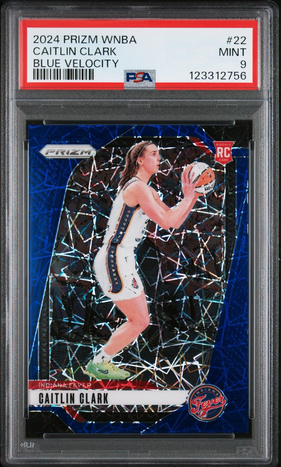 2024 Panini Prizm WNBA - Caitlin Clark #22 Blue Velocity Prizm (RC)