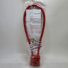 15  Cable LOCK Red Security Keyed 2 Keys 30mm NEW NIP