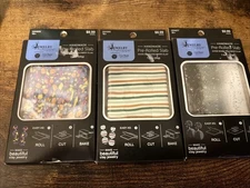 Lot Of 3 Pre Rolled Slab Polymer Clay Variety Styles