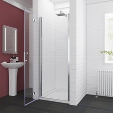 SUNNY SHOWER 30" W x 72" H Bi-Fold Pivot Shower Door 6mm Tempered Glass Panel