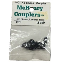 HO Scale McHenry 61 Knuckle Spring Short Shank Coupler Lowered Head  (2pr)