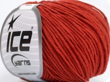 8-Skein Lot Alara Yarn FREE SHIPPING light cotton 8x50g/140m Marsala Red
