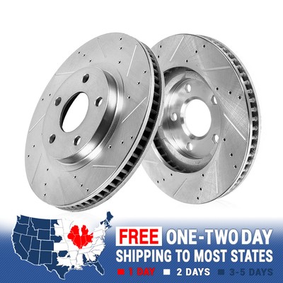 ML500 Rear Drill Slot Brake Rotors+Ceramic Brake Pad Fit Mercedes-Benz G55 AMG