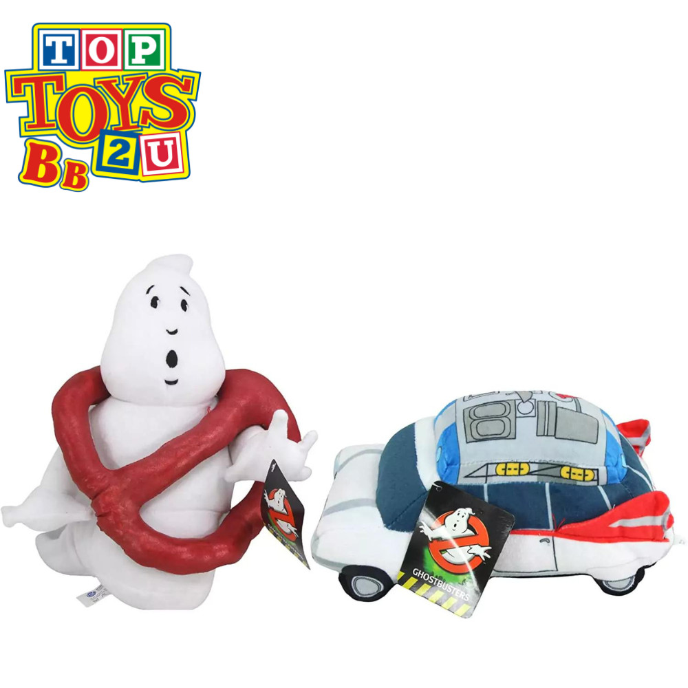 Ghostbusters - Super Soft Plush - 11"" No Ghost Logo & 9"" Soft Toy Car - Set of 2
