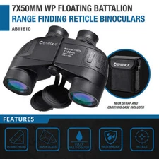 Barska Zoom 7x 50mm Waterproof Battalion Binocular with Rangefinder Reticle