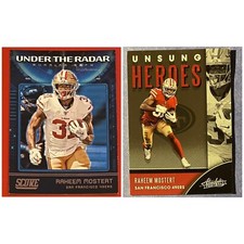 Lot (2) 2020 Raheem Mostert Panini Inserts: Under The Radar & Unsung Heroes