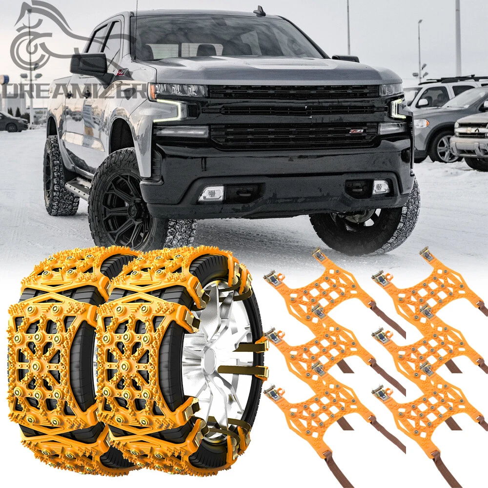 6x Truck Wheel Snow Tire Chain Anti Skid Emergency For Chevy Silverado 1500 2500