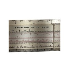 Sterling Precision Slide Rule Reversible Slide Made in USA 10 inch marked