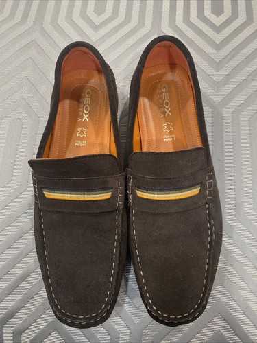 GEOX Respira Driver Loafers Brown Suede 