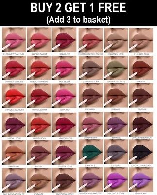 Pudaier Velvet Matte Long Lasting Waterproof Liquid Lipstick - 36 Shades
