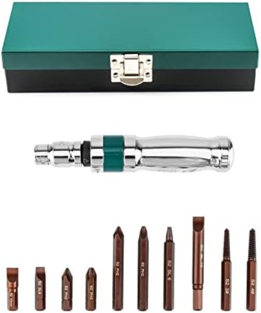 QWORKÂ® Set di Cacciaviti a Percussione, Cacciaviti Manuale a Impatto + Adattato