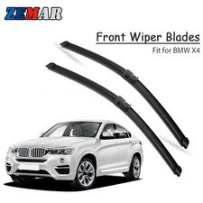 26"&20" Front Windshield Wiper Blades Silicone Frameless For BMW X4 G02 2018-20