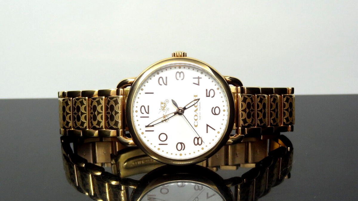 COACH 14502497 Delancey Silver Dial Stainless Rose Gold-tone Band