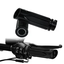 Black 1"Handlebar Hand Grips For Harley Softail 95-15 Dyna 96-17 Sportster 96-22